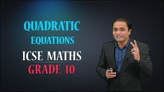 Class X  ICSE Board  Maths  Quadratic Equations [upl. by Dessma]