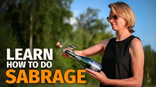 How to Do Sabrage Open Champagne Bottle With Sabre [upl. by Eul628]