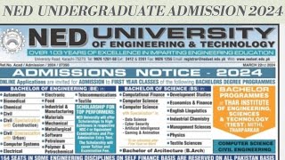 NED Admission 2024 [upl. by Cirle]