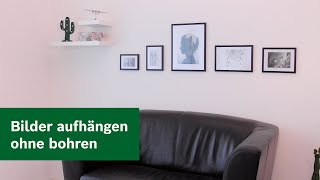 DIYWissen Bilder aufhängen ohne bohren [upl. by Chiang]