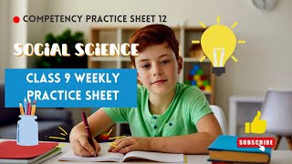 9th Class Social Science weekly practice sheet 12 Competency Based PSEB knowledgejunction [upl. by Imelida186]