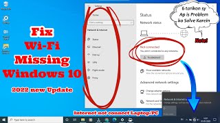 Wifi Not Showing in Windows 10 Settings Fix Missing WiFi 2023  LaptopPC not connect Internet [upl. by Brunn]