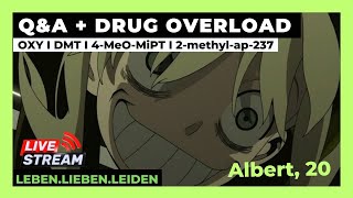 QampA  DRUG OVERLOAD I 100 mg OXY täglich I DMT I 4MeOMiPT I 2methylap237 uvm I Albert 20 [upl. by Bond906]