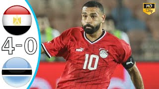 Egypt vs Botswana 40 Highlights amp All Goals  Afcon Quafiliers 2024 Salah Goal [upl. by Havard]