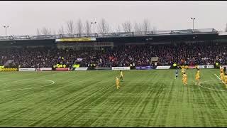 RANGERS FANS CELEBRATE TAVERNIER GOAL VS LIVINGSTON [upl. by Eltsirhc82]