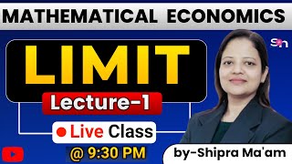 Introduction to Mathematical Economics  1Mathematical economics UG PGLimit and Function [upl. by Cymbre]