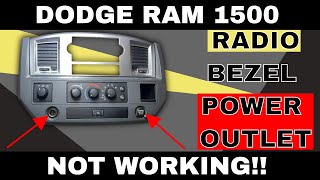 2006 Dodge Ram 1500 Power Outlet  Cigarette Lighter Outlet NOT WORKING JOATD [upl. by Nywde]