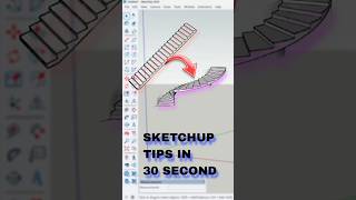 quotSeamless Staircase Design with Shape Blender in SketchUpquot sketchup sketchuptutorial [upl. by Ahsuoj]