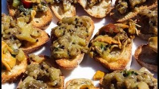 Beach barbecue  Bruschettas met mosselen en gegrilde aubergines [upl. by Annorah]