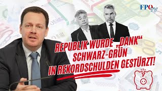 Republik wurde „dank“ SchwarzGrün in Rekordschulden gestürzt [upl. by Roque]