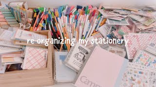 reorganizing some of my stationery  setting up my stationery cart [upl. by Edyak]