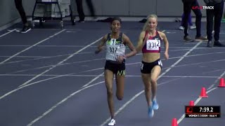 Shalane Flanagan vs Sifan Hassan 3K Race [upl. by Ahsrats]