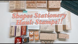 Shopee Stationery Haul Stamps [upl. by Arraet]