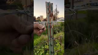 Use Barb Wire With Barb Wire tie fence secure [upl. by Ecyar288]