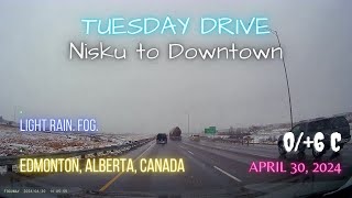 Nisku to Downtown Edmonton Alberta Canada 06 Celsius [upl. by Tnilc]