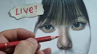 Colored Pencil LIVE Drawing Faber Castell Polychromos Portrait Tutorial [upl. by Seif]