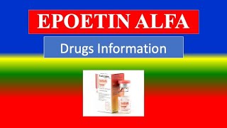 EPOETIN ALFA  Generic Name Drug class Precautions  How to use Side Effects [upl. by Atiuqer846]