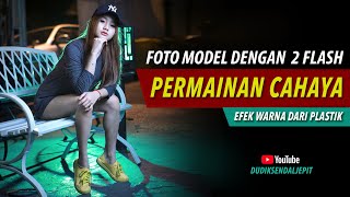 FOTO MODEL DENGAN 2 FLASH  TIPS FOTOGRAFI [upl. by Annavaj]