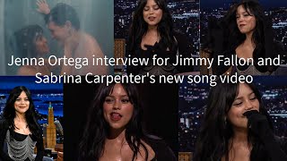 Jenna Ortega interview for Jimmy Fallon and Sabrina Carpenters New Song Video [upl. by Atinaj14]