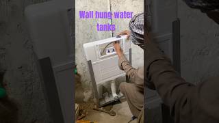 PORTA wall hung toilet water tanks setting plumbing worksvairalshort please subscribemychannel [upl. by Neural]