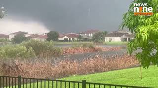 Eyewitness captures tornado churning in Floridas Vero Beach South ahead Hurricane Milton  News9 [upl. by Ehtyde]