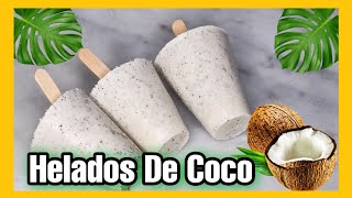 Cómo hacer HELADOS DE COCO CASEROS con sólo 3 INGREDIENTES  Cocina Con Nelu [upl. by Cirted707]