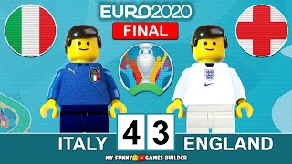 Euro 2020 Final  Italy vs England 43 11 All Goals amp Highlights Italia Inghilterra Lego Football [upl. by Brag]