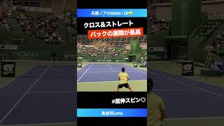 バックの展開が最高【兵庫ノアCH2024QF】島袋将JPN shorts テニス tennis [upl. by Yadsendew]