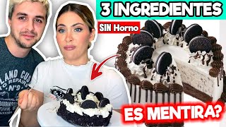 DESMINTIENDO RECETAS VIRALES PASTEL DE OREO DE 3 INGREDIENTES SIN HORNO ¿Será Verdad [upl. by Andreas754]