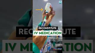 How to Prepare Powdered Medication IV Medication Vial Medication administration shortsvideo [upl. by Sherburne]