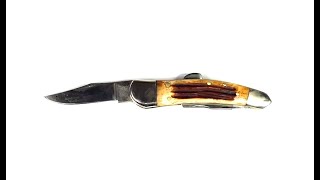 American Blade Chatt TN Parker Japan Bone ABC Collectors Lockback Whittler Knife c1983 [upl. by Aseretairam]