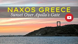 Naxos Sunset The BEST Way to Experience Apollos Gate 360 Port View [upl. by Gabel780]