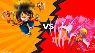 Monkey D Luffy vs Doflamingo Full fight  JemzInGame  One Piece [upl. by Yesor]