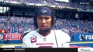 CJ Stroud speaks with JJ Watt pregame [upl. by Sherm]