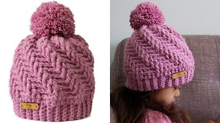 🌈Gorro en ESPIRAL Tejido a Crochet TODAS LAS TALLAS [upl. by Lindo]