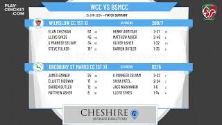 Wilmslow CC 1st XI v Bredbury St Marks CC 1st XI [upl. by Aseuqram711]