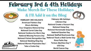 February 3rd and 4th Holidays  Ideas for Zazzle Merch [upl. by Namya]