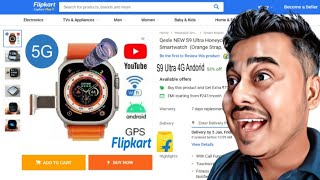 S9 Ultra Android Smartwatch Buying From Flipkart  4G Sim card supported With dual Camera [upl. by Kaczer]