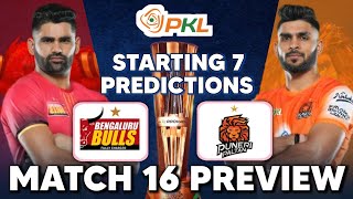 PKL 2024 Match 16  Bengaluru Bulls vs Puneri Paltan Match Preview  Starting 7 Predictions [upl. by Kaazi]