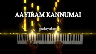 Aayiram Kannumai Piano Cover  Piano Visualizer [upl. by Lebasy649]