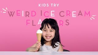 Kids Try Weird Ice Cream Flavors  Kids Try  HiHo Kids [upl. by Basil]