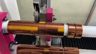 Kapton tape cutting by double shafts cutting machine furimach [upl. by Dragone]