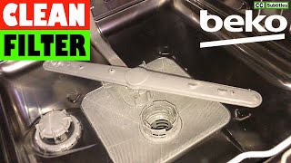 How to clean Filter in Beko Dishwasher for Maximum Efficiency  Beko Dishwasher not Draining Water [upl. by Gregor]