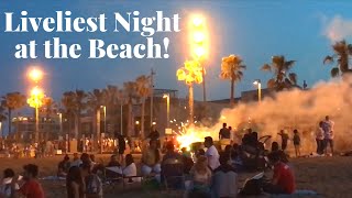 San Juan Barcelona 2019 Thousands Celebrate the Festival in Barceloneta Beach [upl. by Armand526]