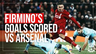 ALL of Roberto Firminos goals vs Arsenal  Nolooks Defence dazzlers big headers [upl. by Gerrard559]