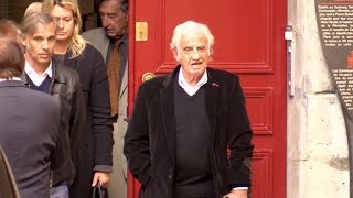 Jean Paul Belmondo aux obseques de Jean Rochefort a Paris [upl. by Elah]