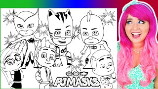 Coloring PJ Masks Coloring Pages  Catboy Owlette amp Gekko  Connor Amaya amp Greg Coloring Videos [upl. by Ahsieket204]