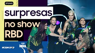 RBD homenageia Marília Mendonça em último show no Brasil  Anahí volta Dulce usa bota da Joelma e [upl. by Ecinue]