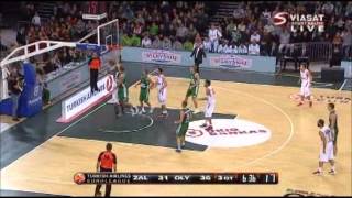 zalgiris vs olympiakos 6377 201213 euroleague [upl. by Artenal]