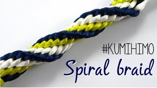 KUMIHIMO SPIRAL BRAID  TRENZADO EN ESPIRAL [upl. by Aihsiyt550]